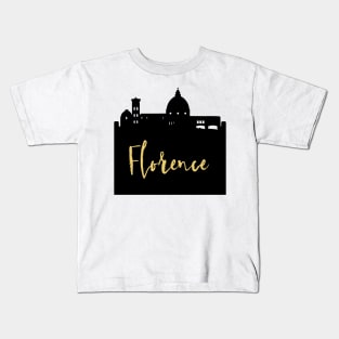 FLORENCE ITALY DESIGNER SILHOUETTE SKYLINE ART Kids T-Shirt